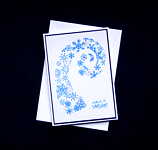 Snowflake Spiral - Handcrafted Christmas Card - dr16-0093